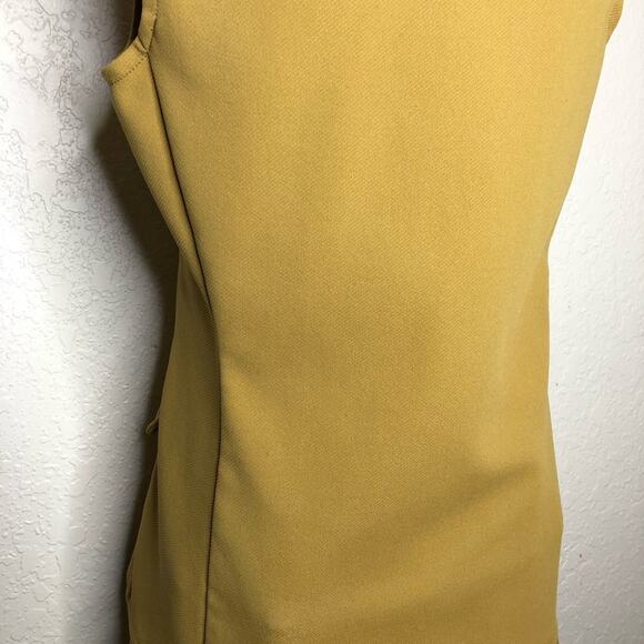 Vintage Jack Winter camel gold Dacron polyester vest skirt set size Large 60-70s - Picture 14 of 16